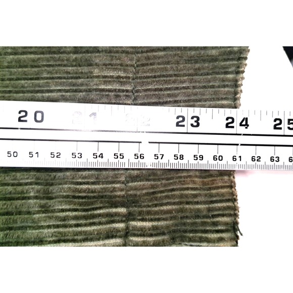 Denim & Company Corduroy Coat Women's Small Olive Green Fitted Back Slit Lined - Picture 13 of 13
